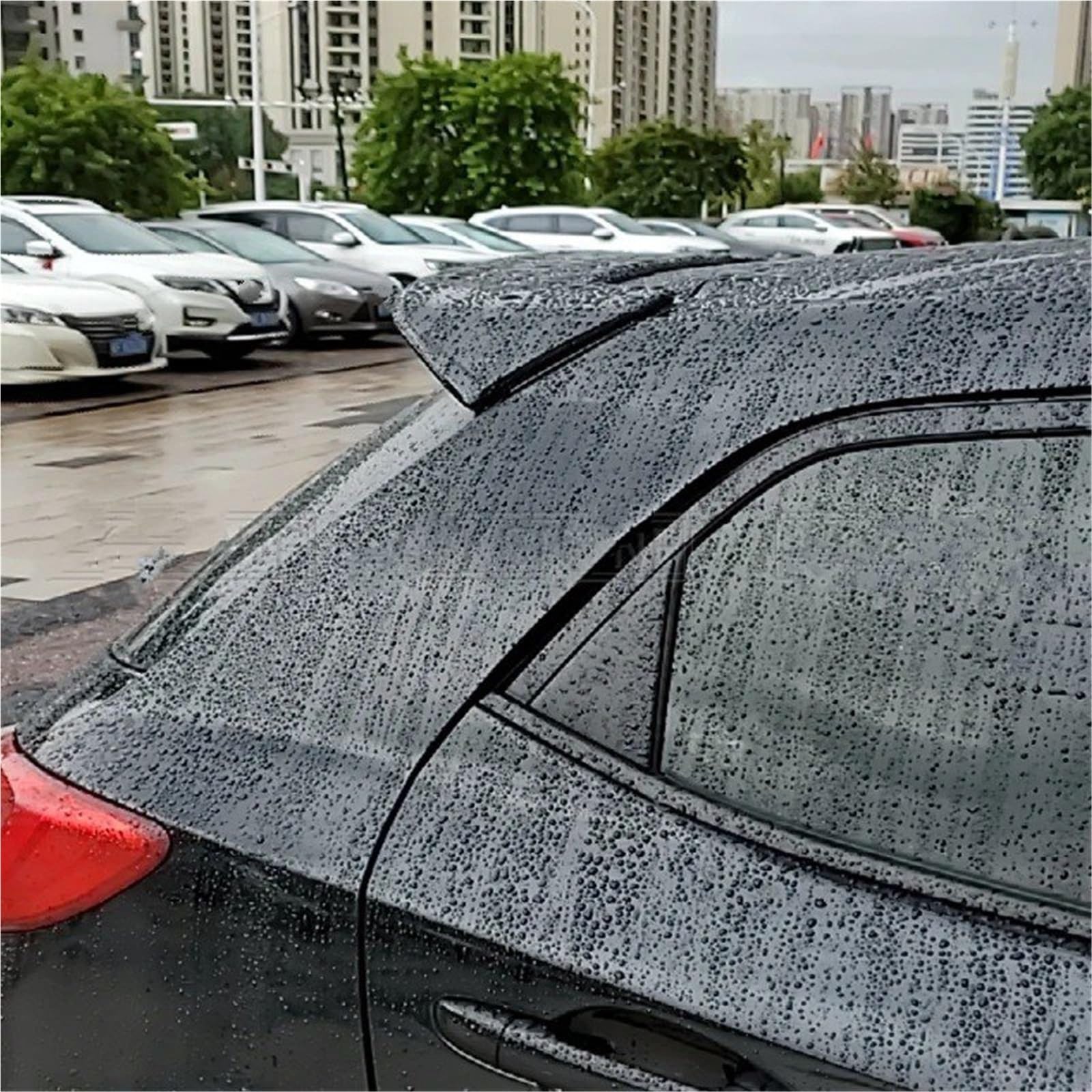 Auto Spoiler Wing Für Mazda 2 Spoiler Sport ABS Kunststoff Carbon Look Hinten Stamm Flügel Auto Body Kit Zubehör(Unpainted) von KIFWGIH