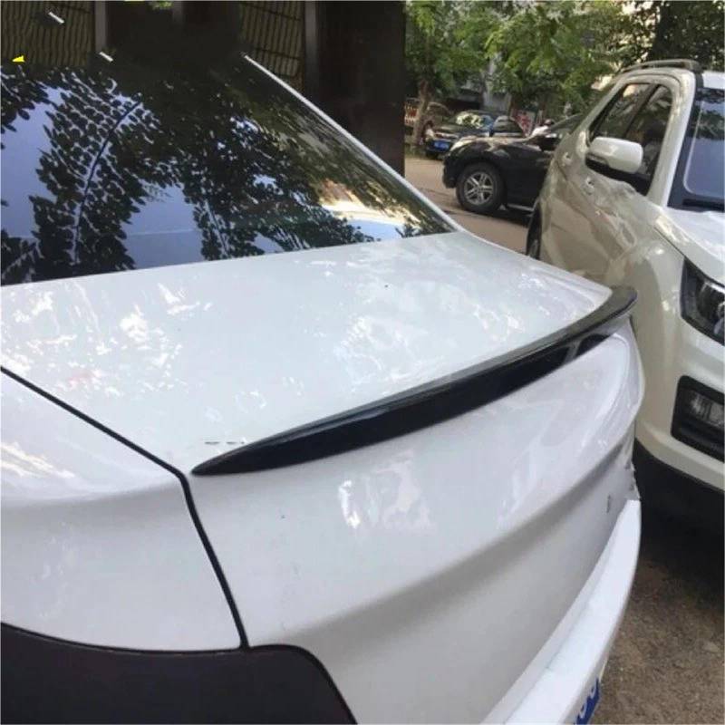 Auto Spoiler Wing Für Peugeot 301 2013 2014 2015 Spoiler ABS Material Auto Hinten Flügel Primer Farbe Heckspoiler(Dark Grey) von KIFWGIH