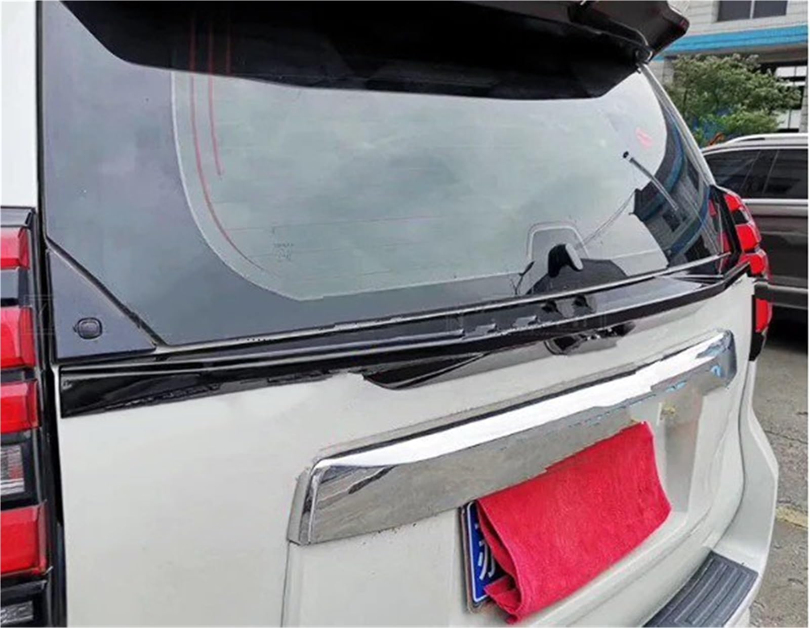 Auto Spoiler Wing Für Toyota Für Cruiser Für Prado FJ150 FJ 150 2010-2018 2019 ABS-Kunststoff Weiß Schwarz Farbe Heckspoiler Kofferraumflügel Mittelspoiler(White and Black) von KIFWGIH