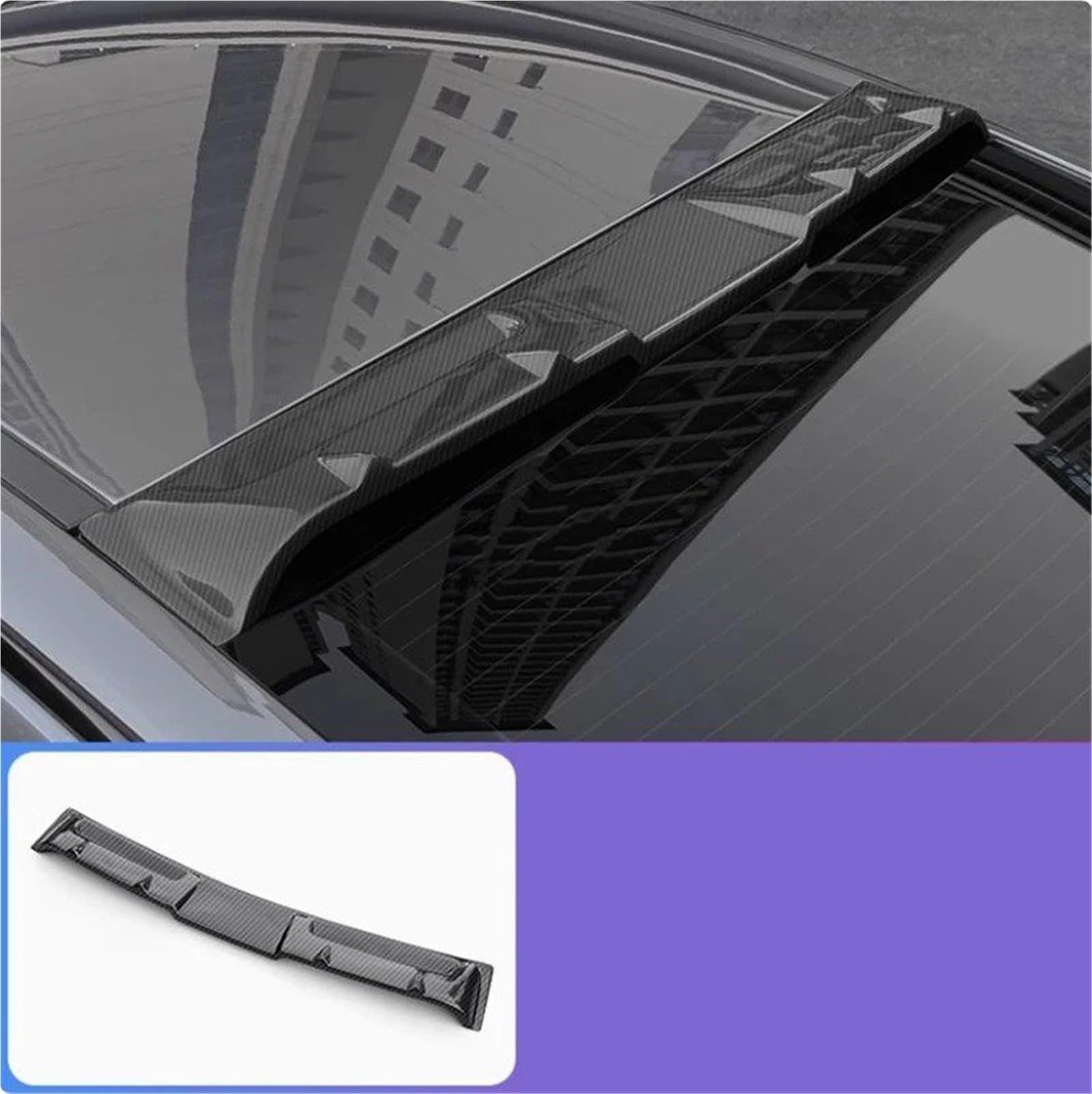 Auto Spoiler Wing Für Trumpchi Für Empow Für Dodge Attitude 2021 + Auto Poof Heckspoiler Sportdruck Heckflügelabdeckung Stil Dekoration Zubehör(Carbon Fibre) von KIFWGIH