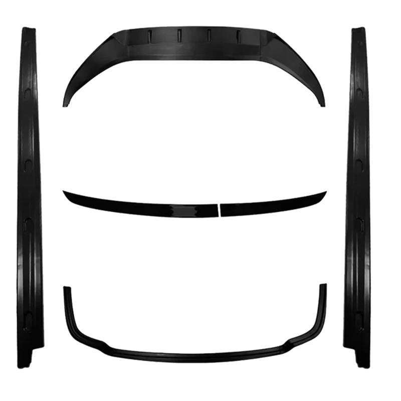Auto Spoiler Wing Für VW Caddy Mk5 2021 2022 2023 2024 Karosserie-Kits Spoiler Frontlippe Heckspoilerlippe Seitenschweller Glänzend Schwarz von KIFWGIH