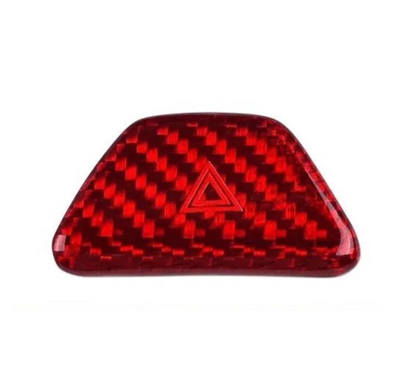 Auto Zubehör Innenraum Carbon Faser Für Chevrolet Für Camaro 2016 2017 2018 2019 2020 2021 2022 2023 Auto Innen Trim Rot Schwarz Zubehör Aufkleber Interieur Dekor(Warning Light Red) von KIFWGIH