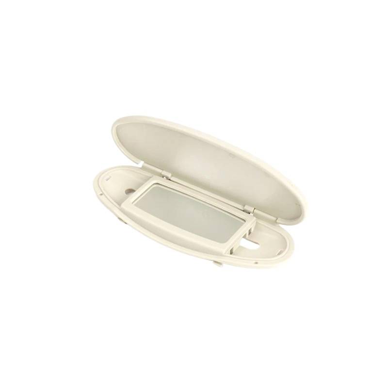 Innensonnenblende Zubehör Auto-Sonnenblen Sonnenschutz Panel Gehäuse Kosmetikspiegel Abckung Für Mini Für Cooper S Für One D JCW R55 R56 R57 R59 R60 2007-2012 2013 2014(Beige-No Lamp Slice) von KIFWGIH