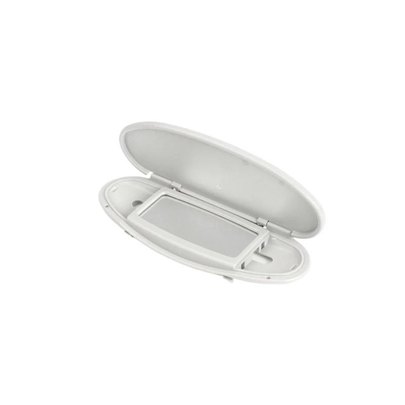 Innensonnenblende Zubehör Auto-Sonnenblen Sonnenschutz Panel Gehäuse Kosmetikspiegel Abckung Für Mini Für Cooper S Für One D JCW R55 R56 R57 R59 R60 2007-2012 2013 2014(Gray-No Lamp Slice) von KIFWGIH