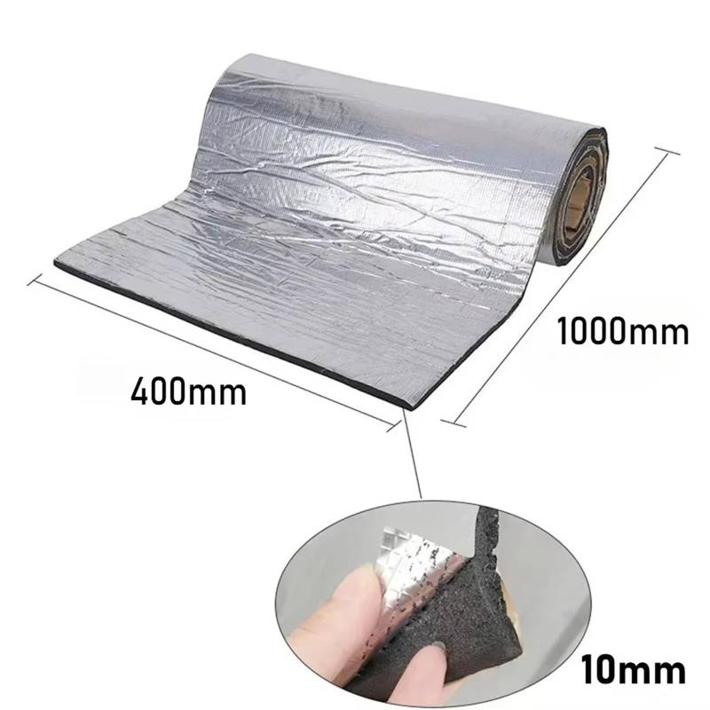 Schalldämmung 40X100/200cm Auto Haube Motor Tür Auto Schallschutz Trittschalldämmung Matte Sound Trittschalldämmung Wärme Lärm Isolierung Trittschalldämmung Matte(10mm-40X100cm) von KIFWGIH