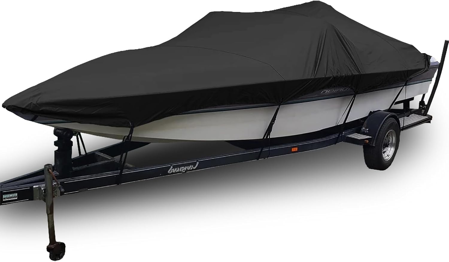 Abschleppbootabdeckung 420D wasserdichte Abdeckung (für V-Rumpf, TRI-Hulls, Pro Bass Boote) von KIJyfgTR