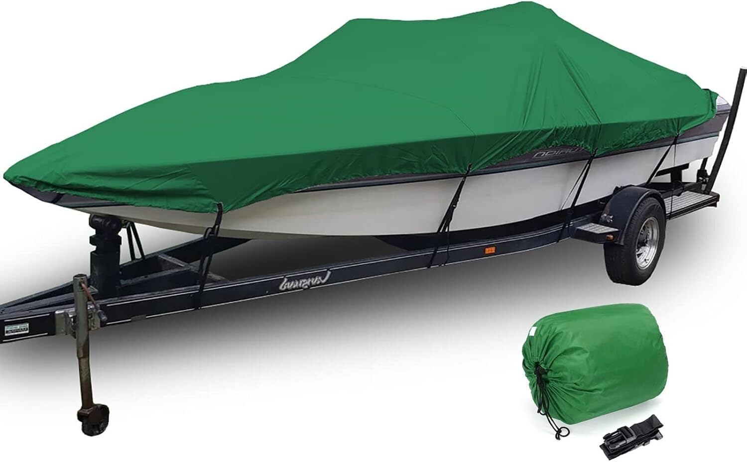 Bootsabdeckung für den Außenbereich, wasserdicht, Oxford-Stoff, grün, schützender Bootsmantel, Yacht, wasserdicht, sonnenfeste Abdeckung (für V-Rumpf, Tri-Hull Bassboot, professionelles Angelboot Bootsabdeckung für den Außenbereich, wasserdicht, Oxford-Stoff, grün, schützender Bootsmantel, Yacht, wasserdicht, sonnenfeste Abdeckung (für V-Rumpf, Tri-Hull Bassboot, professionelles Angelboot von KIJyfgTR