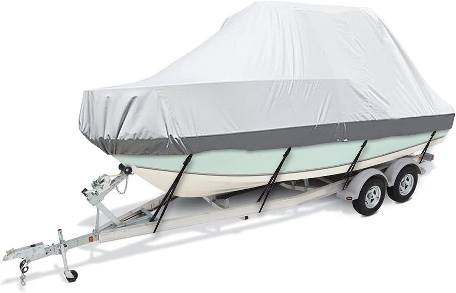 Große Bootsabdeckung, robustes 600D-Oxford-Gewebe, wasserdicht, UV-beständig, Hardtop/Topper, Bootsabdeckung, Trailerable Mega-Bootsabdeckung (63,5 - 7,6 m) von KIJyfgTR