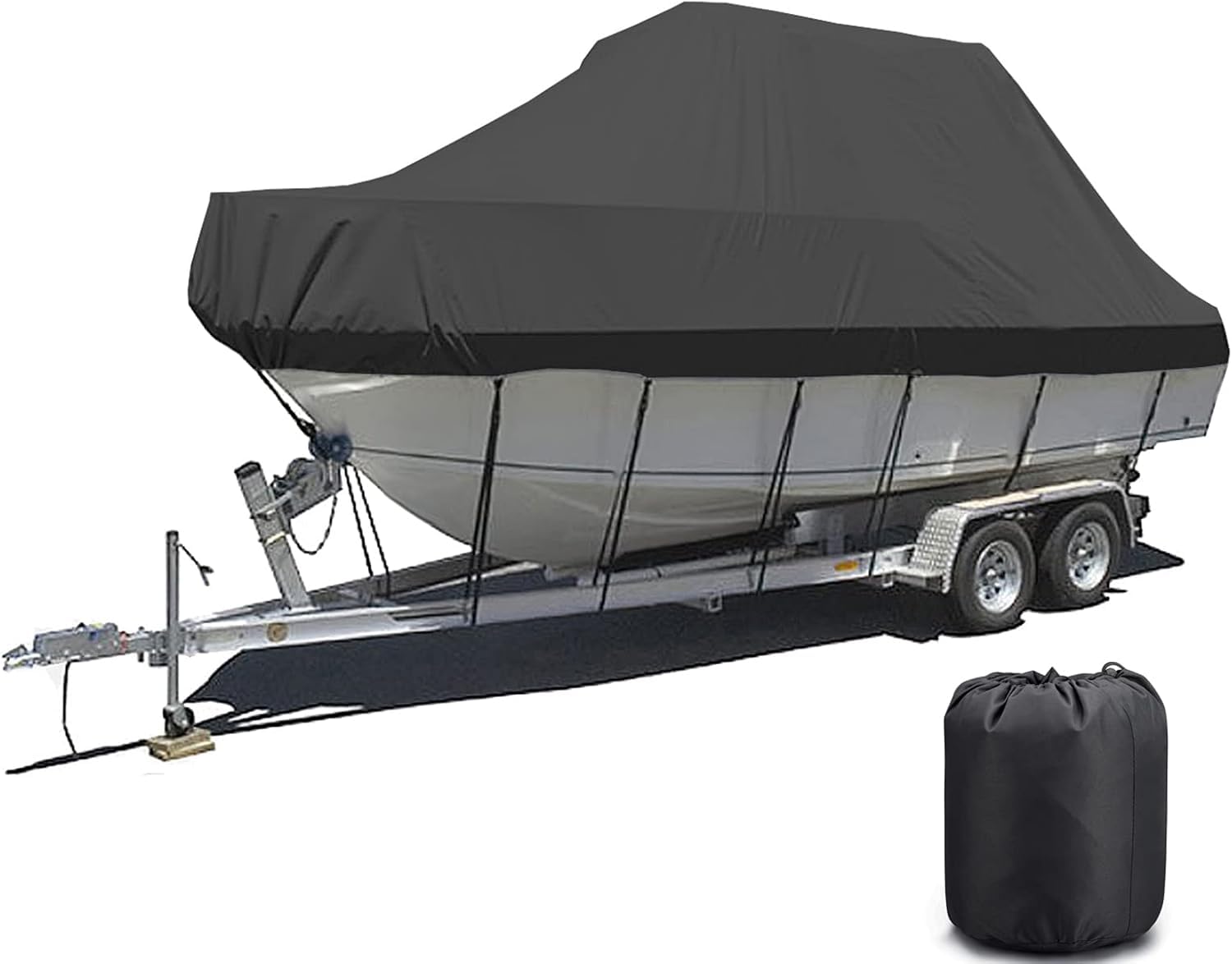 Hardtop/Topper Bootsabdeckung, 600D Marine Grade Oxford, wasserdicht, UV-geschützt, Trailerable Mega Boat Cover Hardtop/Topper Bootsabdeckung, 600D Marine Grade Oxford, wasserdicht, UV-geschützt, Trailerable Mega Boat Cover von KIJyfgTR