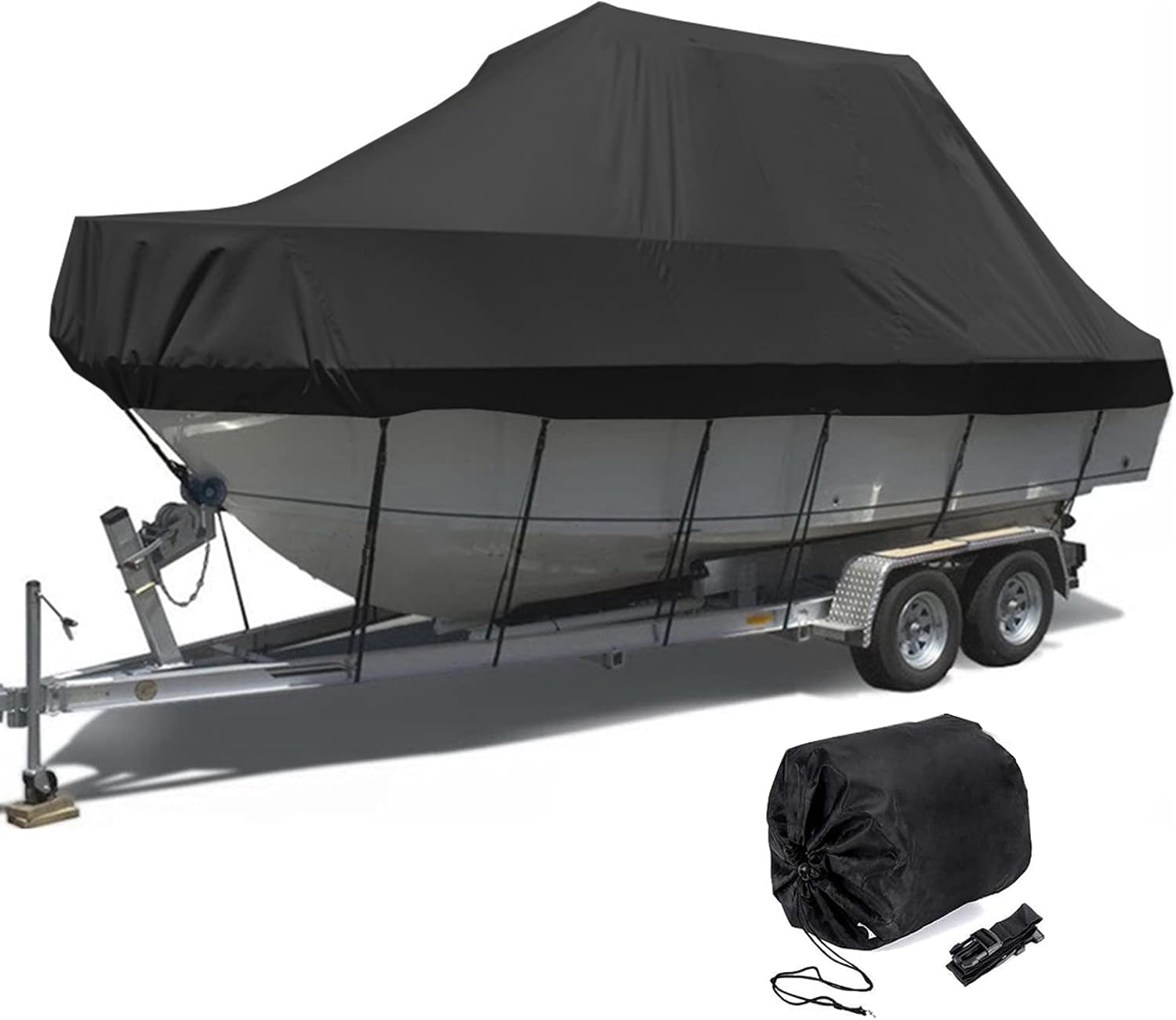 Trailerable Bootsabdeckung für Hardtop/Topper 600D Marine Grade Oxford mit PU-Beschichtung, wasserdicht, UV-beständig, Trailerable Mega Boat Cover Trailerable Bootsabdeckung für Hardtop/Topper 600D Marine Grade Oxford mit PU-Beschichtung, wasserdicht, UV-beständig, Trailerable Mega Boat Cover von KIJyfgTR