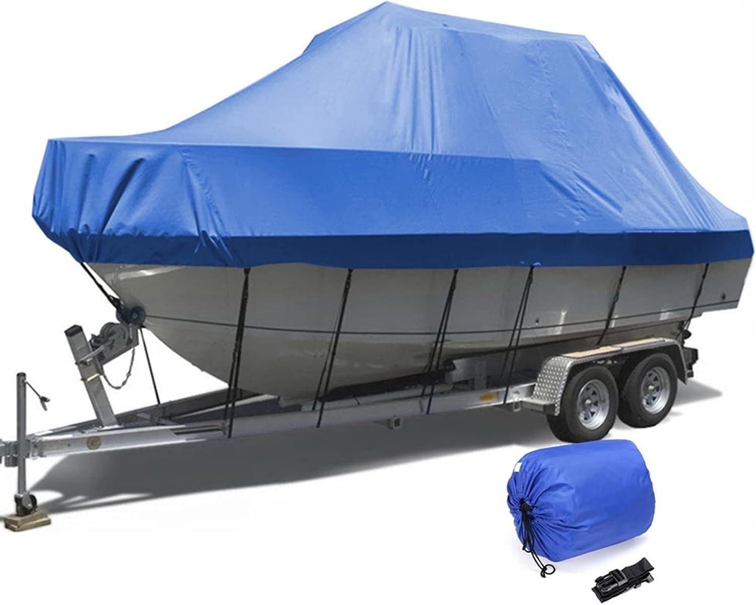Trailerable Große Bootsschutzhülle 210D Oxford Tuch T-Top Hardtop Bootsabdeckung Wasserdicht UV Blau Trailerable Große Bootsschutzhülle 210D Oxford Tuch T-Top Hardtop Bootsabdeckung Wasserdicht UV Blau von KIJyfgTR