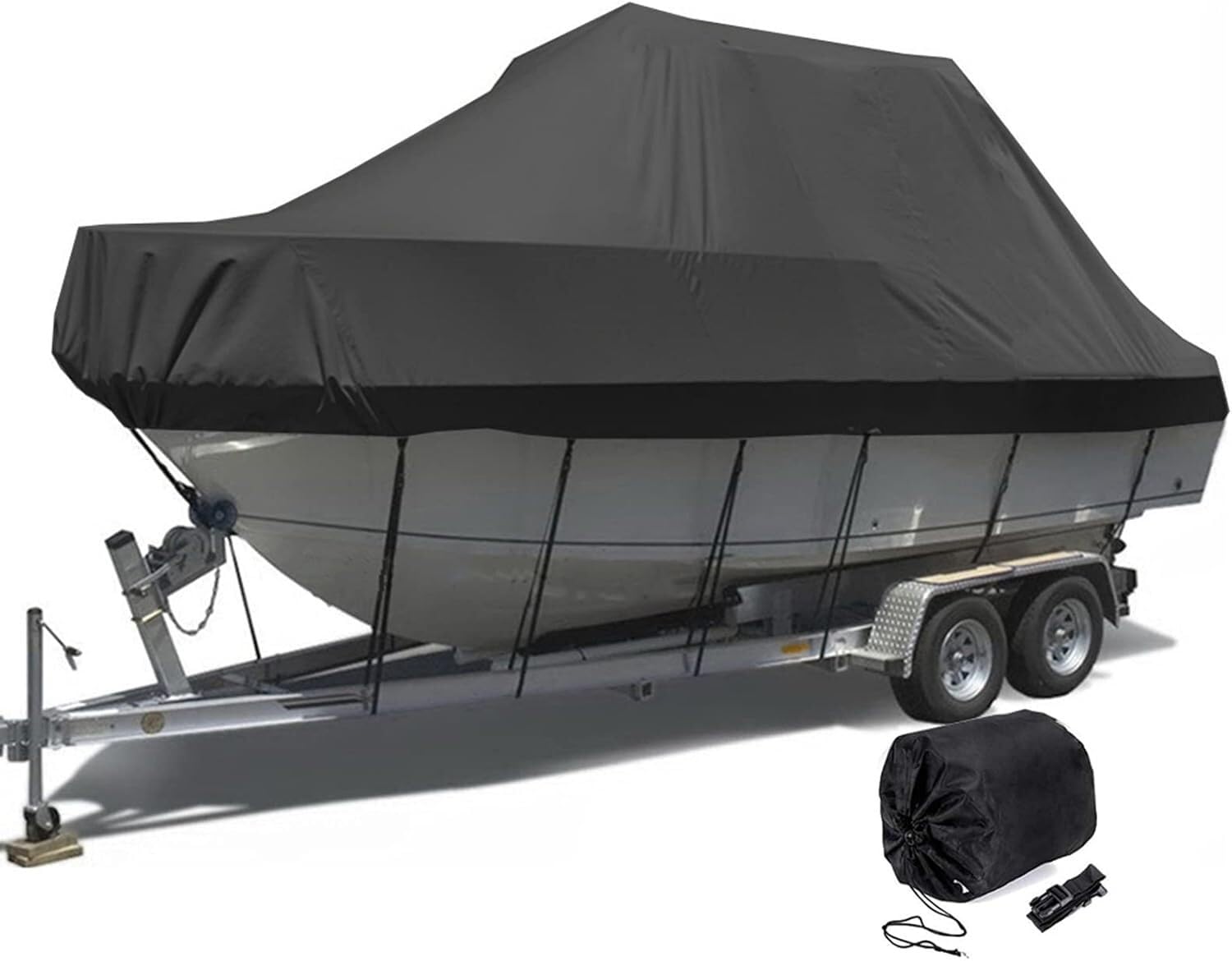 Trailerable Große Bootsschutzhülle 210D Oxford Tuch T-Top Hardtop Bootsabdeckung Wasserdicht und UV-beständig Trailerable Große Bootsschutzhülle 210D Oxford Tuch T-Top Hardtop Bootsabdeckung Wasserdicht und UV-beständig von KIJyfgTR