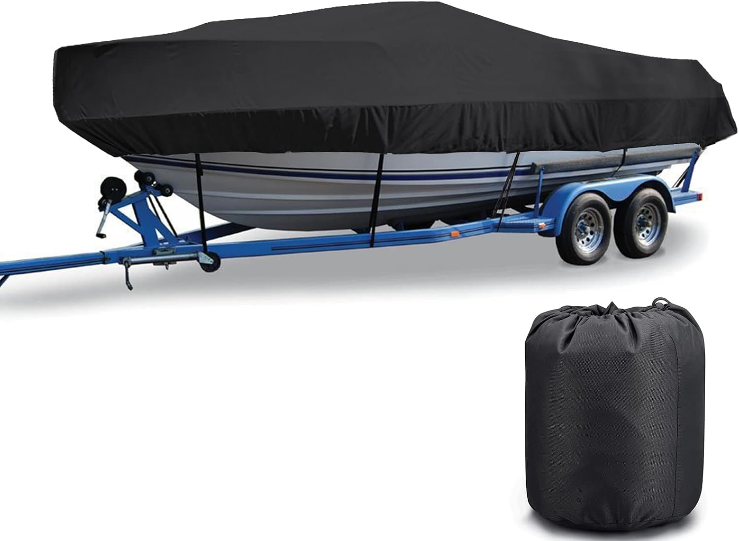 Wasserdichte Bootsabdeckung, robustes 600D-Oxford-Tuch, Trailable Bootsabdeckung für V-Rumpf, Dreifach-Rumpf-Bassboote, professionelle Skiffs. Wasserdichte Bootsabdeckung, robustes 600D-Oxford-Tuch, Trailable Bootsabdeckung für V-Rumpf, Dreifach-Rumpf-Bassboote, professionelle Skiffs. von KIJyfgTR