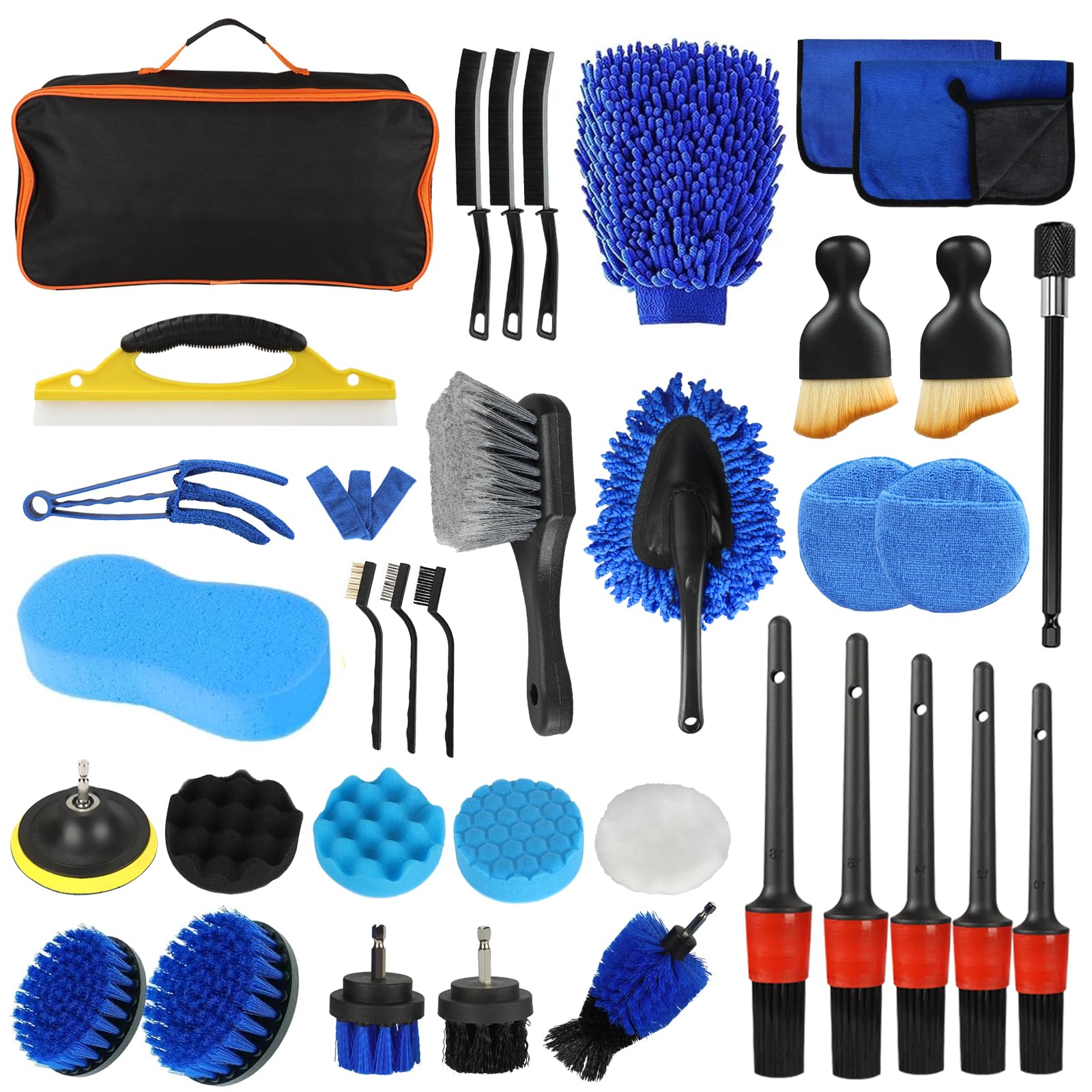 KIMIGO Auto Reinigungsset,36pcs Autopflege Set,Auto Waschen Set,Auto Detailing Pinsel Auto Waschset,für Auto Reinigung Innenraum und Außen,Lüftungsschlitz,Armaturenbrett,Motor,Rädern,Haushaltsreinigun KIMIGO Auto Reinigungsset,36pcs Autopflege Set,Auto Waschen Set,Auto Detailing Pinsel Auto Waschset,für Auto Reinigung Innenraum und Außen,Lüftungsschlitz,Armaturenbrett,Motor,Rädern,Haushaltsreinigun von KIMIGO