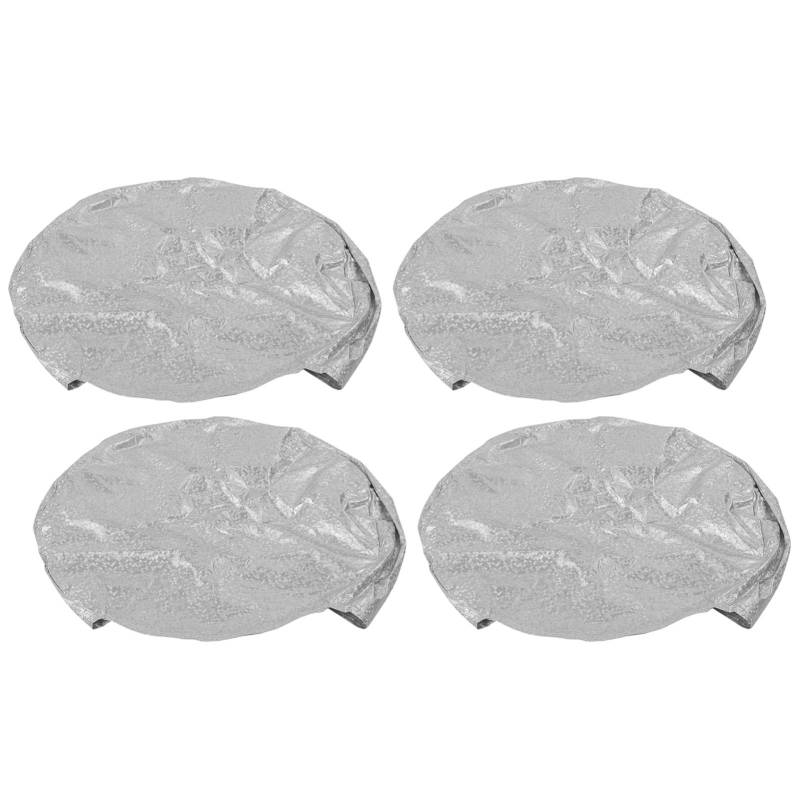 4 Stück Wasserdichte Aluminiumfolie, Anti-UV-Reifenabdeckung, Kompatibel mit Auto, LKW, SUV, Wohnmobil (23-25 Fuß) von KIMISS