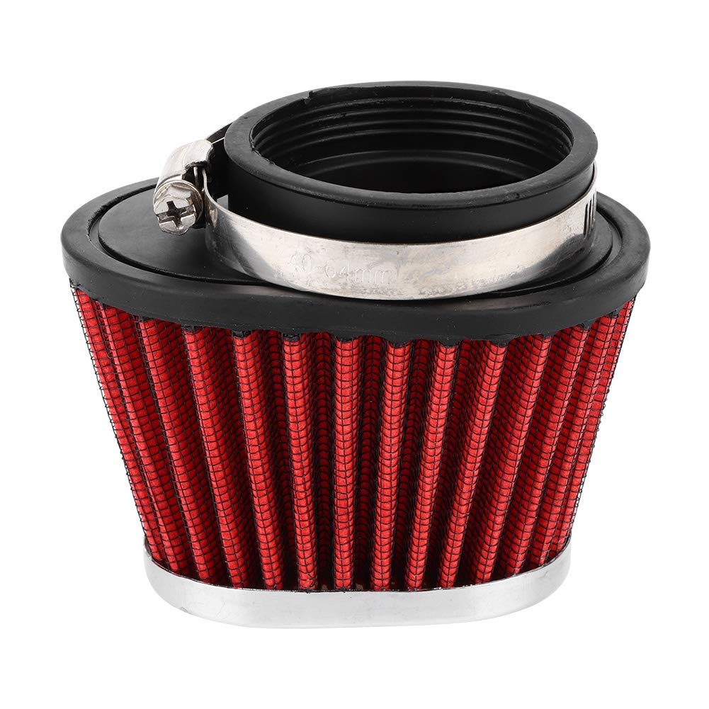 55 mm Luftfilter-Cup Filter-Universal-Motorrad-Luftfilter, roter Motorluftfilter (51 mm / 55 mm / 60 mm), passend für jedes Motorrad der richtigen Größe. (55 mm) von KIMISS