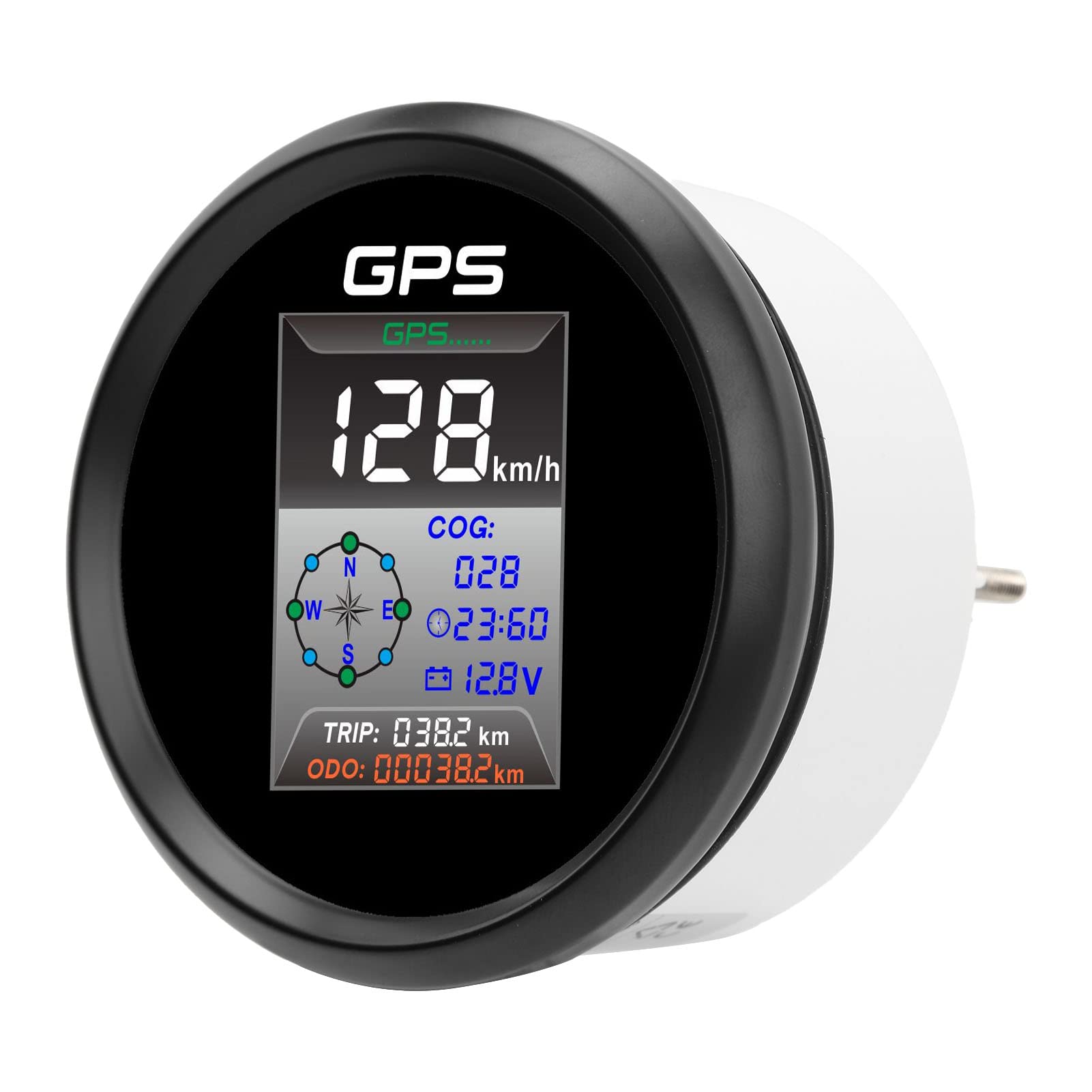 85 Mm Digitaler GPS-Tachometer, Knoten, MPH, KMH, LED-Hintergrundbeleuchtung, Wasserdicht, für Boot, Yacht, Motorrad (910-00270) von KIMISS