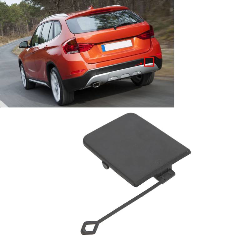 Abschlepphakenkappe der hinteren Stoßstange, Abschlepphakenabdeckung, Auto Heckstoßstange Abschlepphakenkappe Augenschutz für Anhänger 51127303816 Ersatz für X1 E84 2013-2015 von KIMISS