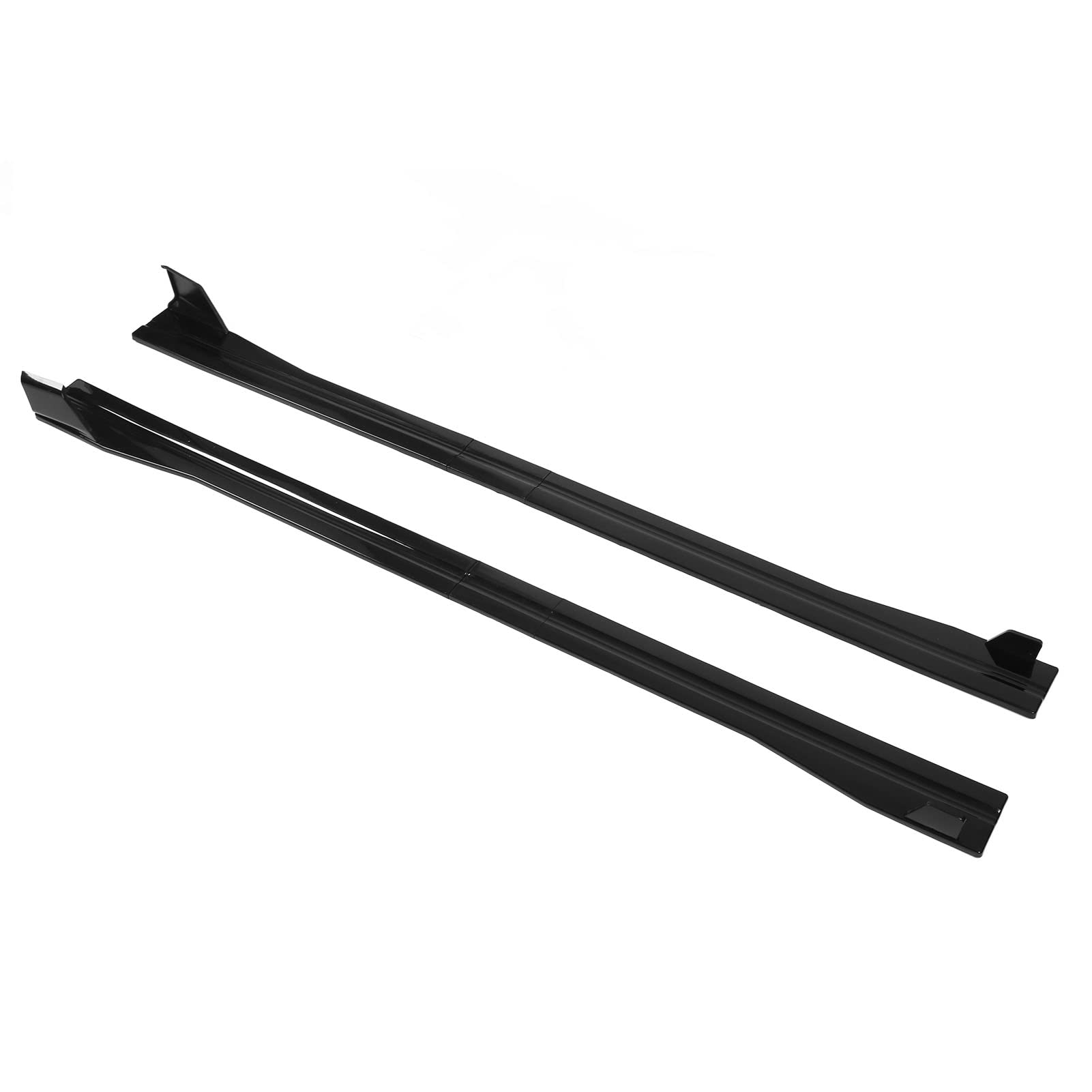 Auto Seitenschweller, KIMISS Universal 2.2m Lower Side Body Kit ABS Rocker Panel Exterior Lower Side Bottom Line Extensions Splitter für A3 A4 A5 A6 A7 A7 A8 Q3(Glänzend Schwarz) von KIMISS