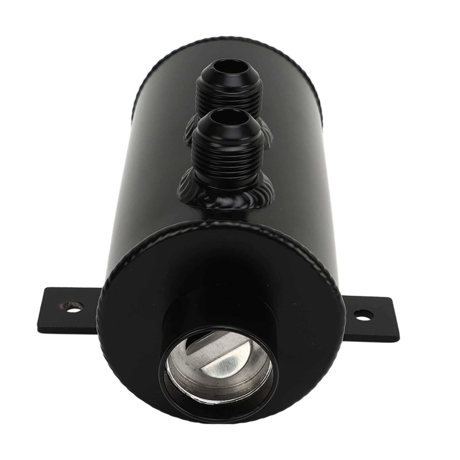 Baffled Oil Catch Kann mit Dem Entlüftungsfilter für die Meisten Autos 750 Ml Ölreservoir mit Abflussventil Tank Tank (BLACK) von KIMISS