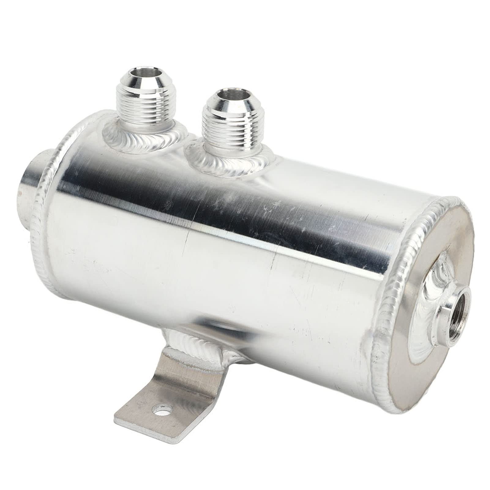 Baffled Oil Catch Kann mit Dem Entlüftungsfilter für die Meisten Autos 750 Ml Ölreservoir mit Abflussventil Tank Tank (SILVER) von KIMISS