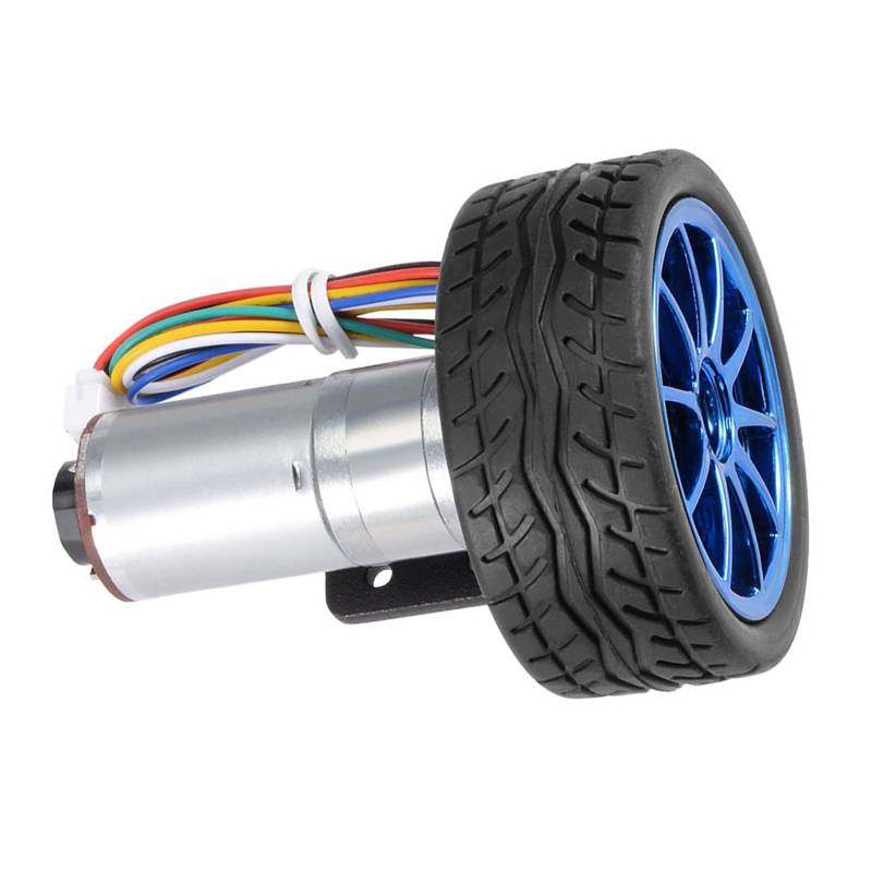 DIY-Encoder-Getriebe, Encoder-Motoren mit Radsatz für Smart Car Robot DC12V 500RPM 2x12V DC mit Encodern 0 Motormontagehalterung 65mm (Geschwindigkeit 40) von KIMISS