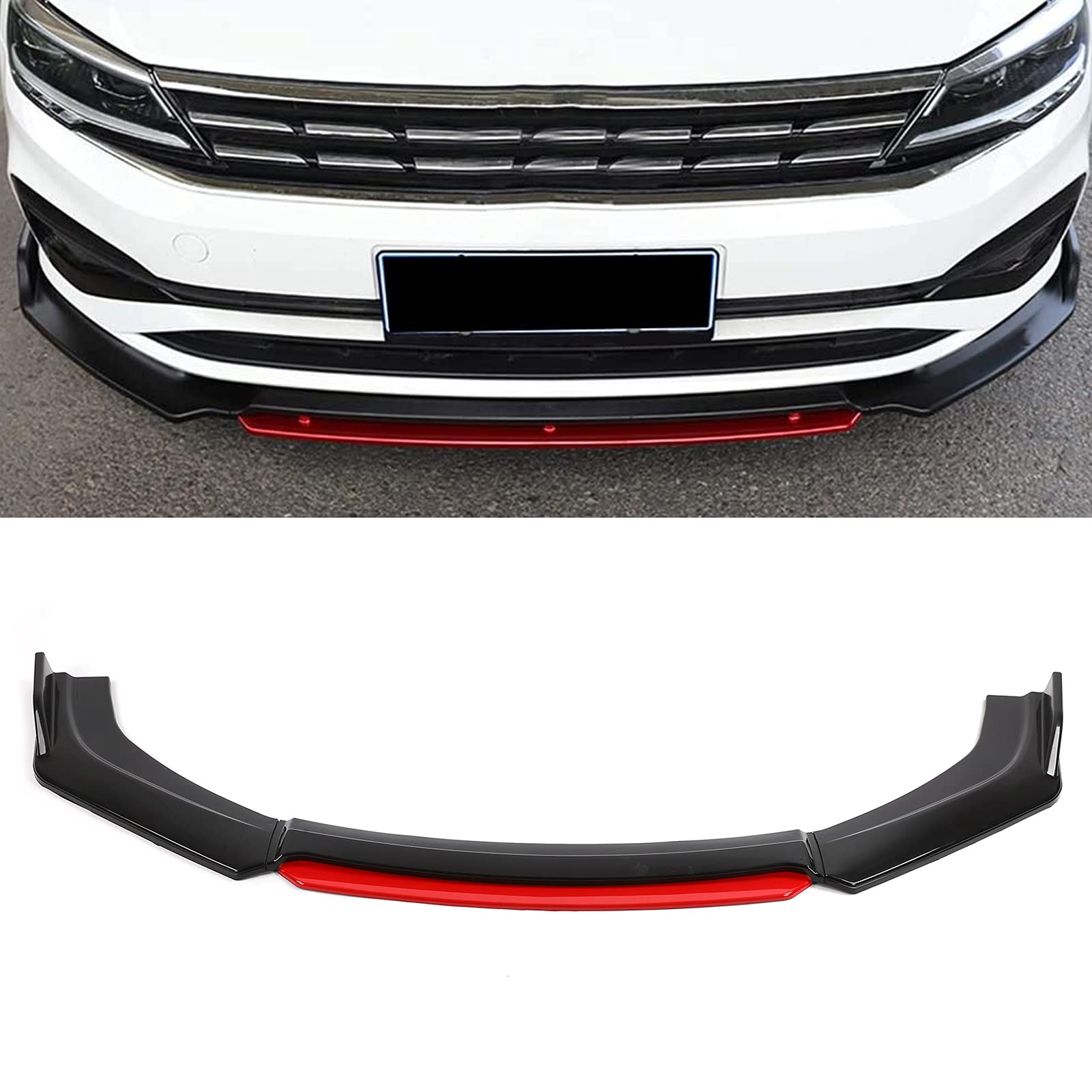 Frontstoßstange Lippe, Frontspoiler Frontlippe Universal, Auto Stoßstangenschutz Frontstoßstangenlippe Splitter Kinnspoiler, Spoilerlippe Lip Spoiler Kinn Body Kit Schutz Exterieur Aerodynamikteile Frontstoßstange Lippe, Frontspoiler Frontlippe Universal, Auto Stoßstangenschutz Frontstoßstangenlippe Splitter Kinnspoiler, Spoilerlippe Lip Spoiler Kinn Body Kit Schutz Exterieur Aerodynamikteile von KIMISS