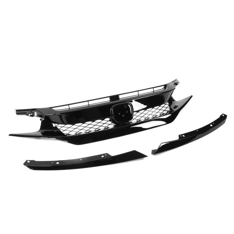 Gloss Black Typ R Style Front Mesh Kühlergrill mit Scheinwerfern Augenlider füR 2016-2018 FC Coupé Limousine FK Hatchback SI von KIMISS