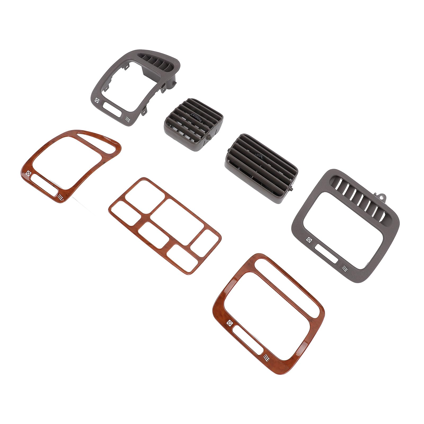 Hocheffizienzverstärkte Belüftung für LC100 1998-2007 Vorderseite AC AIR Vent -Outlet -Kühlergrill Set Innenausbesserung des Professionellen Grades Hocheffizienzverstärkte Belüftung für LC100 1998-2007 Vorderseite AC AIR Vent -Outlet -Kühlergrill Set Innenausbesserung des Professionellen Grades von KIMISS