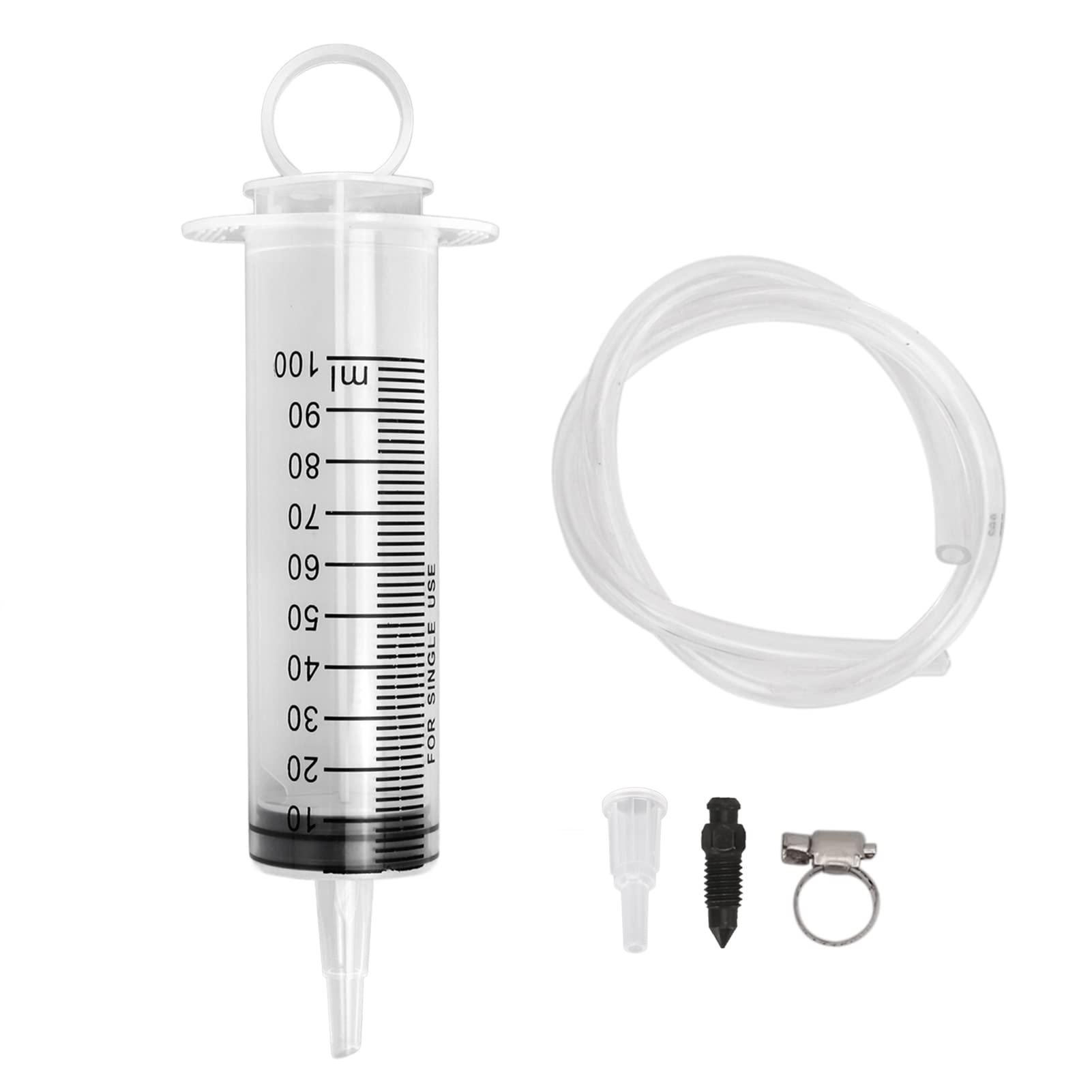 Hydraulisches Scheibenbremsen-Entlüftungswerkzeug, KIMISS Mineralölflüssigkeits-Entlüftungskit für Scheibenbremsen, Motorrad, 100 Ml, Spritze, 50 Cm Schlauch, Universell für Motorräder, Roller, Quads Hydraulisches Scheibenbremsen-Entlüftungswerkzeug, KIMISS Mineralölflüssigkeits-Entlüftungskit für Scheibenbremsen, Motorrad, 100 Ml, Spritze, 50 Cm Schlauch, Universell für Motorräder, Roller, Quads von KIMISS