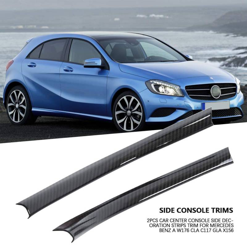 KIMISS 2 stücke Auto Mittelkonsole Side Decoration Streifen Trim für W176 CLA C117 GLA X156 von KIMISS
