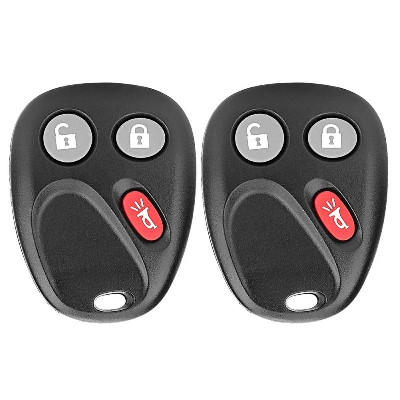 KIMISS 2pcs 3 Knopffernschlüssel, ABS Keyless Entry Remote Control Schlüsselanhänger LHJ011 von KIMISS