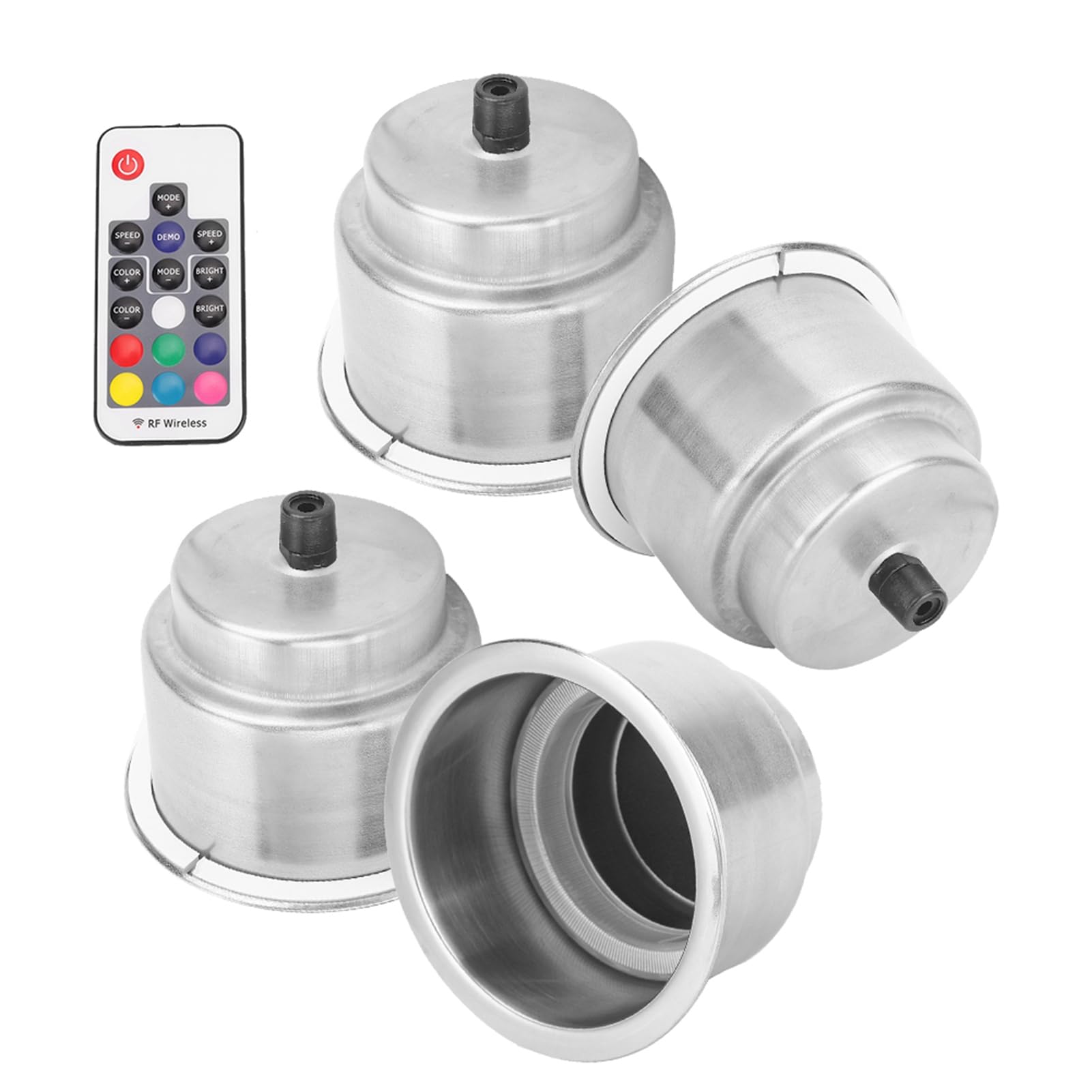 KIMISS 4PCS RGB -LED -Becher -Halter für Auto, Marine, Wohnmobil und LKW mit Fernbedienung - Edelstahlgetränkehalter KIMISS 4PCS RGB -LED -Becher -Halter für Auto, Marine, Wohnmobil und LKW mit Fernbedienung - Edelstahlgetränkehalter von KIMISS