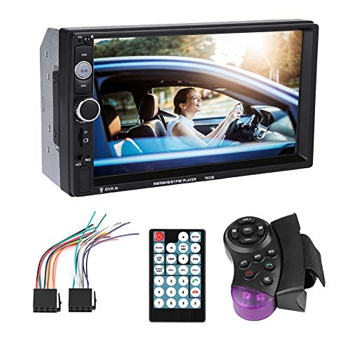 KIMISS Auto MP5 Player, 7 Zoll Touchscreen Doppel Din Auto BT MP5 Player Stereo FM Radio Unterstützung Reverse Image Car Audio Bluetooth von KIMISS