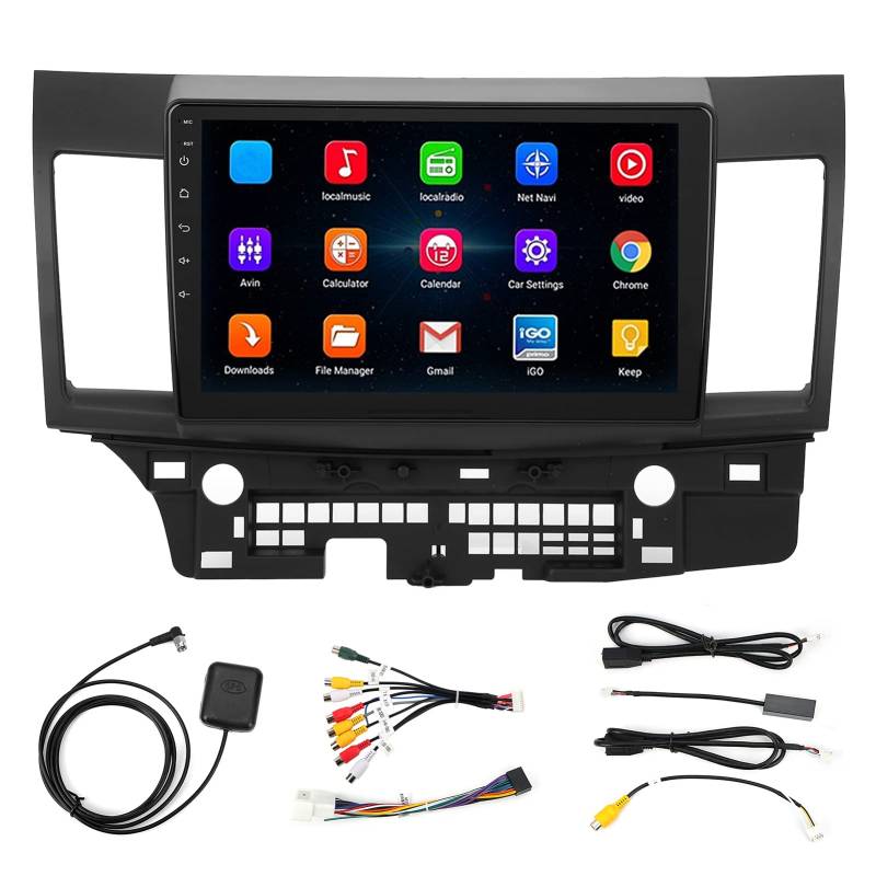 KIMISS Auto-Stereo-Touchscreen-Radio, 10,1-Zoll-Auto-GPS-Player 1 + 16 GB MP5-Player GPS-Navigationssystem Passend für Lancer EX 2010-2015 von KIMISS