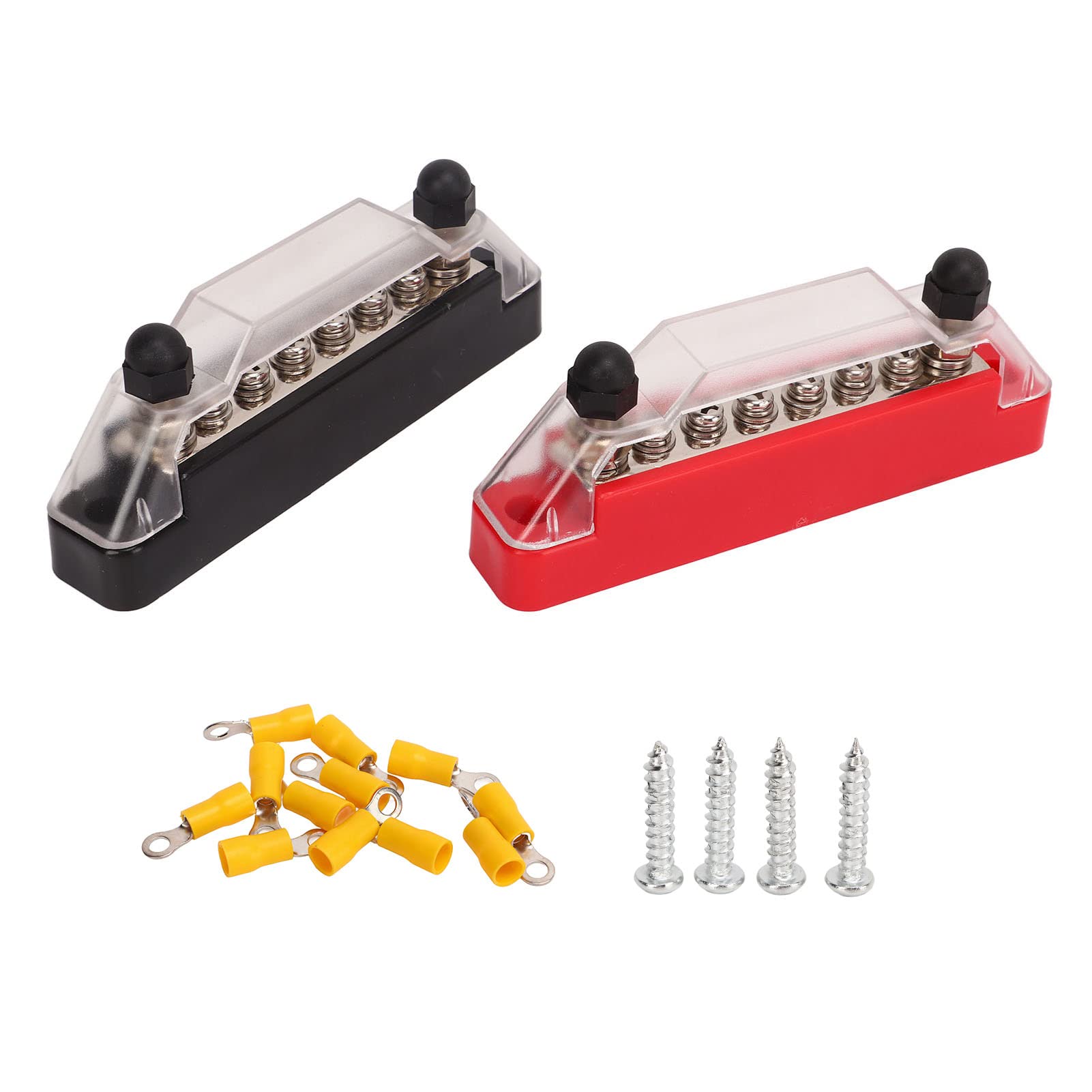 KIMISS Batterieanschlussklemmen, 2 Stück 6-poliger Stromverteilerblock 12-48 V 150 Amp. 2 M6-Anschlussklemmen 6 M4-Verdrahtungsschrauben-Sicherungsblockhalter KIMISS Batterieanschlussklemmen, 2 Stück 6-poliger Stromverteilerblock 12-48 V 150 Amp. 2 M6-Anschlussklemmen 6 M4-Verdrahtungsschrauben-Sicherungsblockhalter von KIMISS