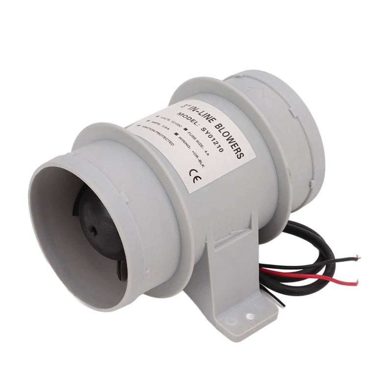 KIMISS Boot Yacht Ersatzteile, 12V Inline Blower Fan 3 Zoll, Marine Bilge Air Blower für Duct und Yacht von KIMISS