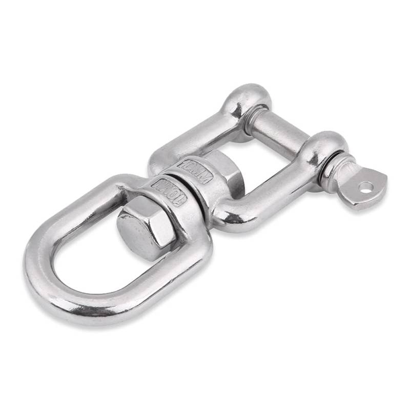 KIMISS Edelstahl Jaw Swivel Snap, Schnappschäkel Schwerlast 304 Edelstahl Swivel Ring Snap Rollen Schäkel Gerät(10mm) von KIMISS