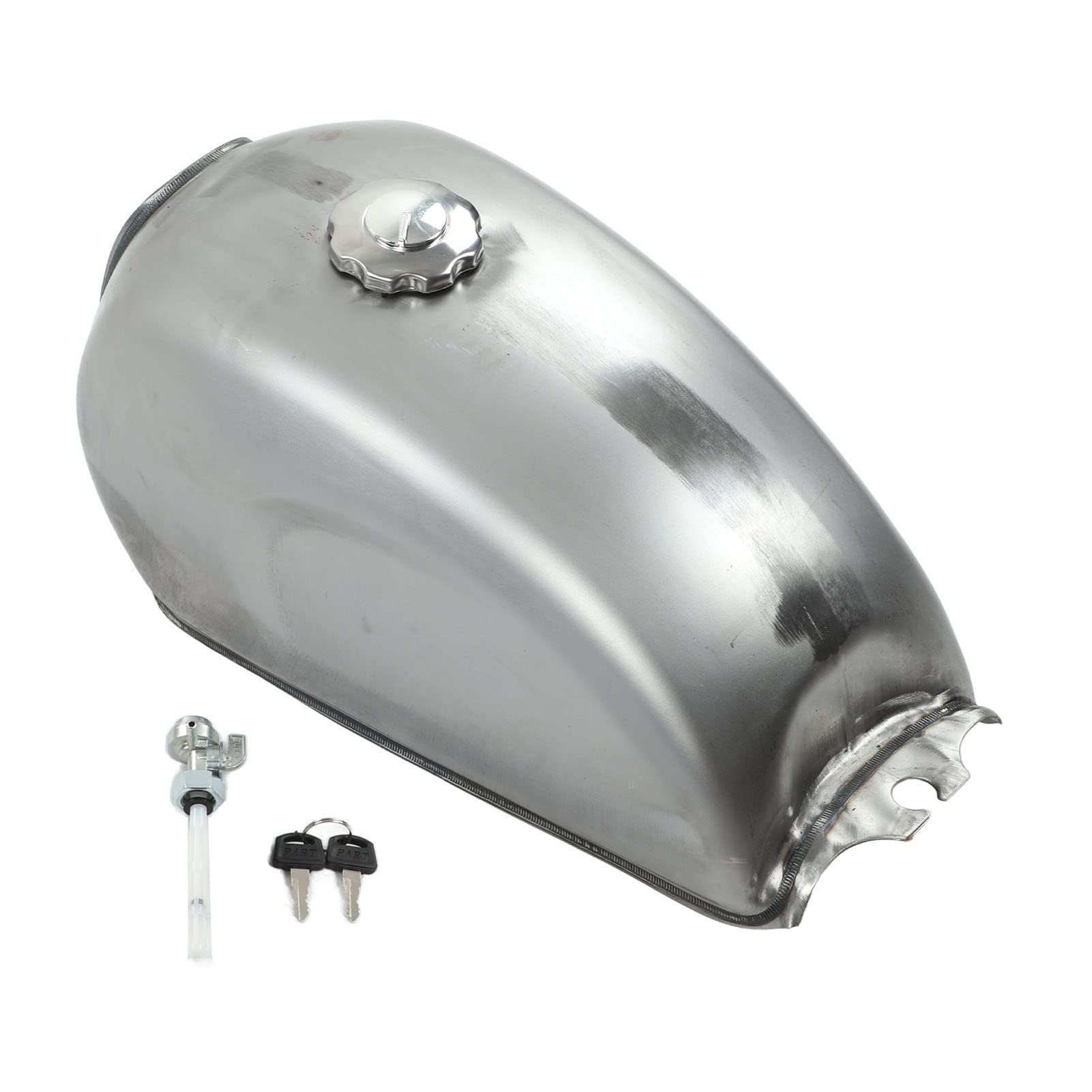 KIMISS Fuel Gas Tank Cap Lock Cover mit Schlüsseln, Motorrad Tank mit Cap Kit 9L/2.4Gal Vintage Ersatz für CFmoto 2013 Bis 2018 von KIMISS
