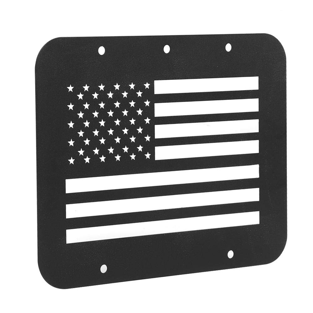 KIMISS Heckklappe Air Vent Outlet Abdeckplatte National Flag Style Passend für TJ 1997-2006 (Metall) von KIMISS
