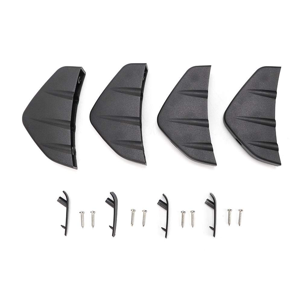 KIMISS Heckspoiler, ABS 4tlg. Heckstoßstange Lip Spoiler Shark Fin Style Black Universal Parts von KIMISS