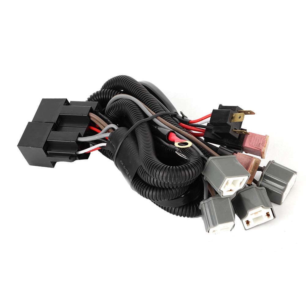 KIMISS Kabelbaum, Auto LED Licht Scheinwerfer Kabelbaum Beleuchtung Boost Mit Für H4 Adapter Vier Lichter KIMISS Kabelbaum, Auto LED Licht Scheinwerfer Kabelbaum Beleuchtung Boost Mit Für H4 Adapter Vier Lichter von KIMISS