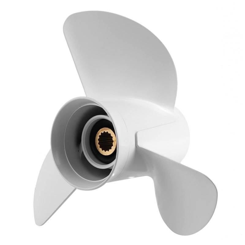 Propeller aus Aluminiumlegierung, 13 X 19 Zoll, 3 Blätter mit Hohem Schub, Passend für -Außenbordmotoren mit 50-130 PS, Schnelle Antriebsleistung, Fast 0 Widerstandsblätter, von KIMISS