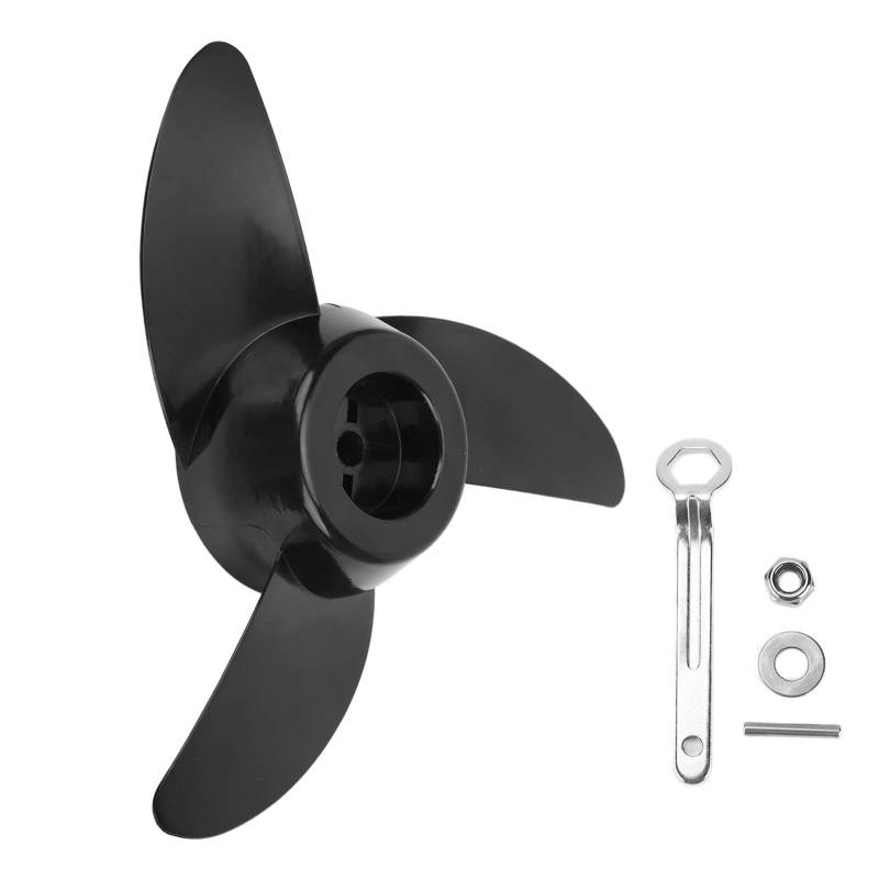 KIMISS Propellers Electric Outboard, Electric Outboard Propeller Kit 3 Blätter für 28lb 36lb 46lb 12V 24V Trolling Motors Zubehör von KIMISS