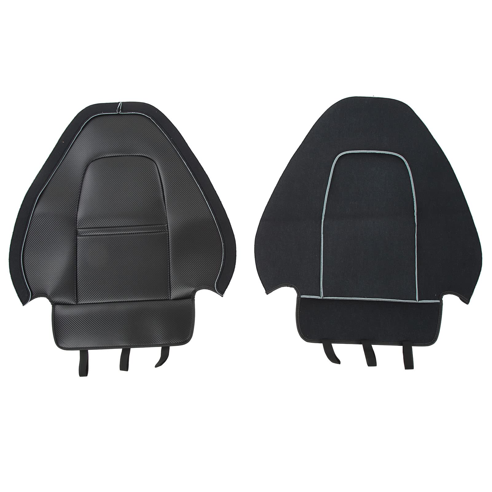KIMISS Rücksitzschutz, 2 Stück für Tesla Model 3 Y Trittmatten für Kinder, Rücksitzschutzabdeckung vor Schmutz und Schlamm (Kohlefaser (M3Y-GL02C)) von KIMISS