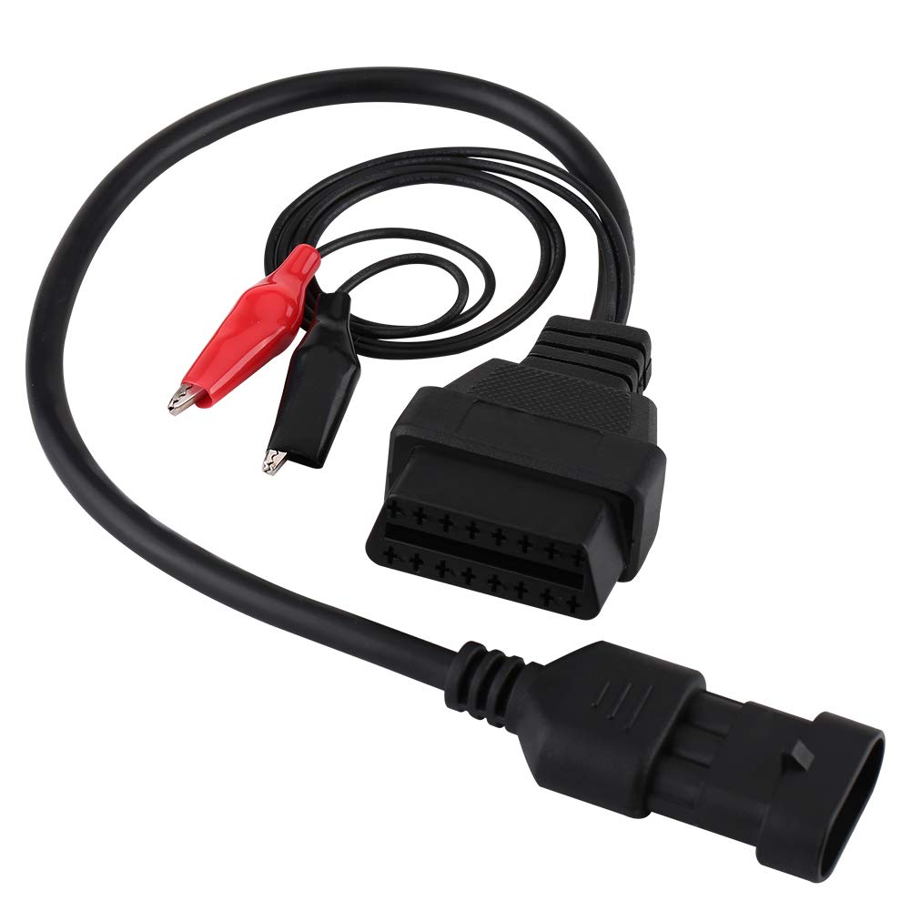 KIMISS OBD2 Diagnose-Adapterkabel,3 Pin auf 16 Pin OBD2 Adapter Stecker Diagnosekabel für Fiat Alfa Lancia(Kunststoff + Metall) von KIMISS