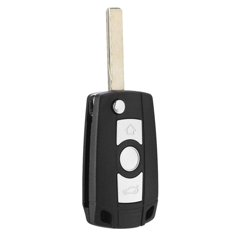 KIMISS klappschlüssel rohling, Duokon 3-Tasten-Auto-Fernbedienungs-Schlüsselanhänger, ungeschnittene Klingenabdeckung Schale Passend für 1 3 5 7 Serie X3 X5 Z3 Z4 von KIMISS