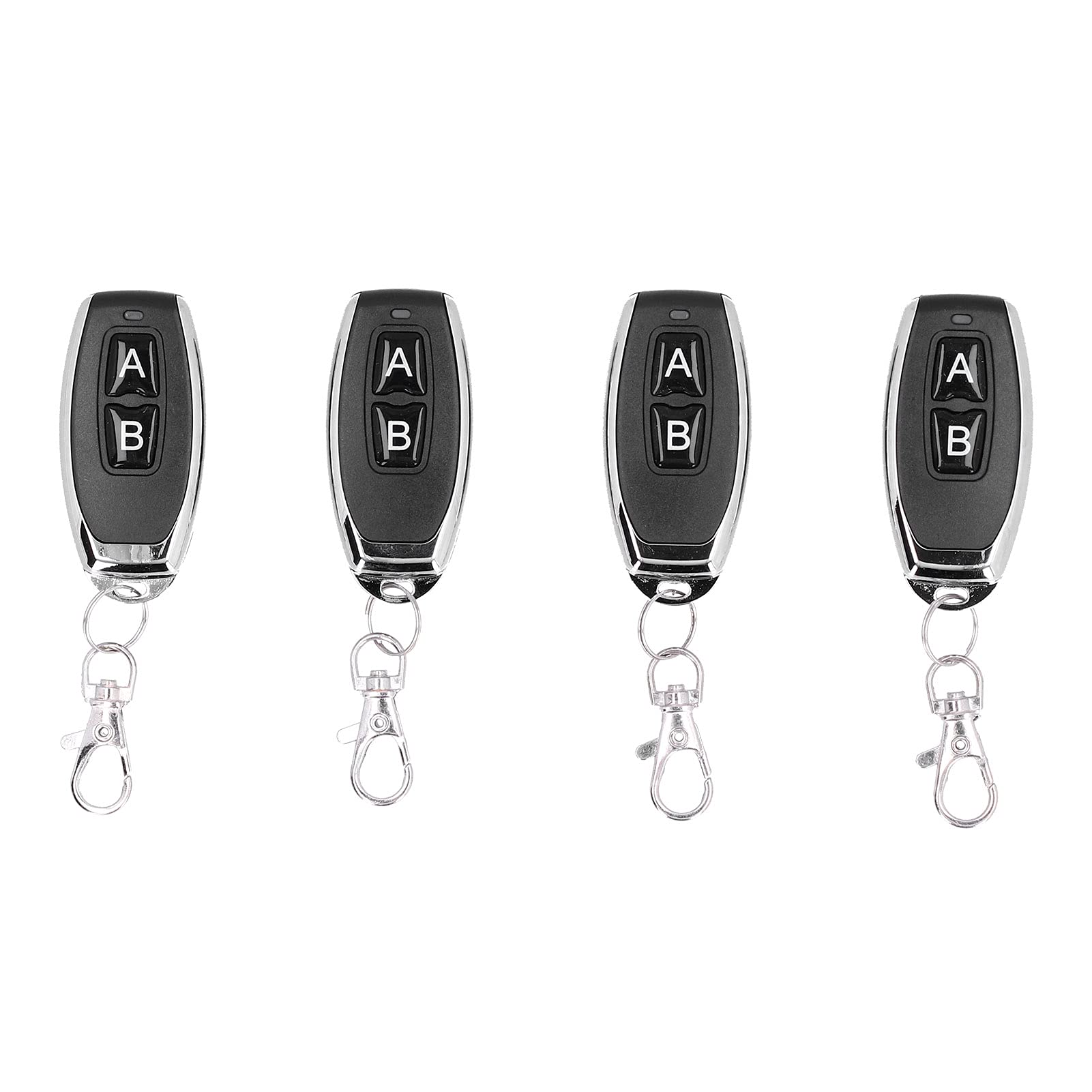 Keyless Entry Fernbedienung Schlüsselanhänger, Diebstahlsichere Schlüssellose Zugangssysteme, 4PCS Drahtloser Fernbedienungsschalter Metall Schlüsselanhänger Schwarz für Garagentor 12V 433MHz Keyless Entry Fernbedienung Schlüsselanhänger, Diebstahlsichere Schlüssellose Zugangssysteme, 4PCS Drahtloser Fernbedienungsschalter Metall Schlüsselanhänger Schwarz für Garagentor 12V 433MHz von KIMISS