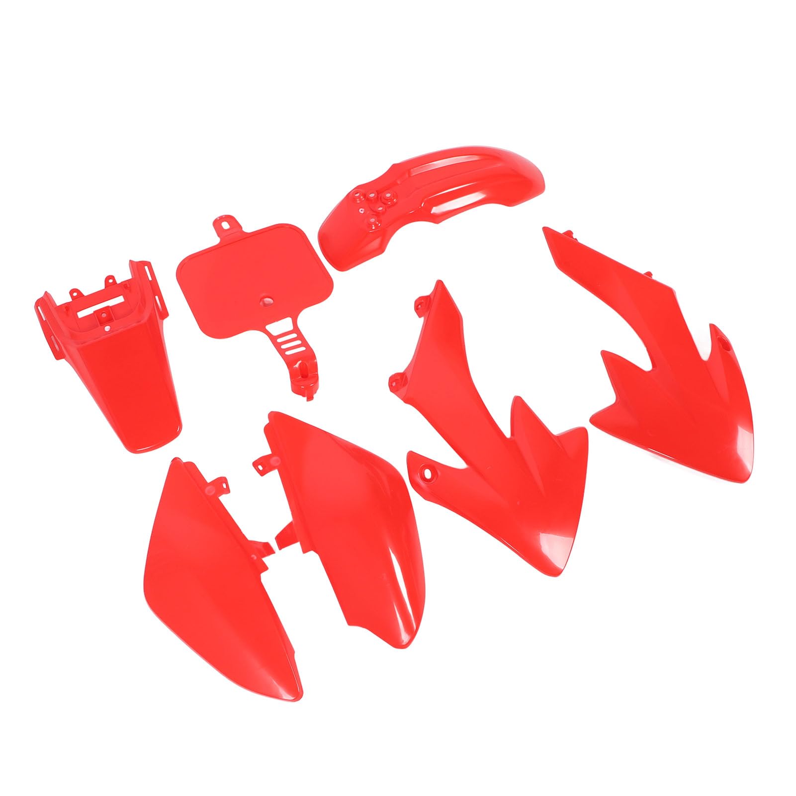 Komplettes Verkleidungskit für CRF50 XR50 Motorradverkleidungskörpers Kit - Langlebiger Spritzschutz für 50 Ccm Bis 160 Ccm Motorräder (Rot) von KIMISS