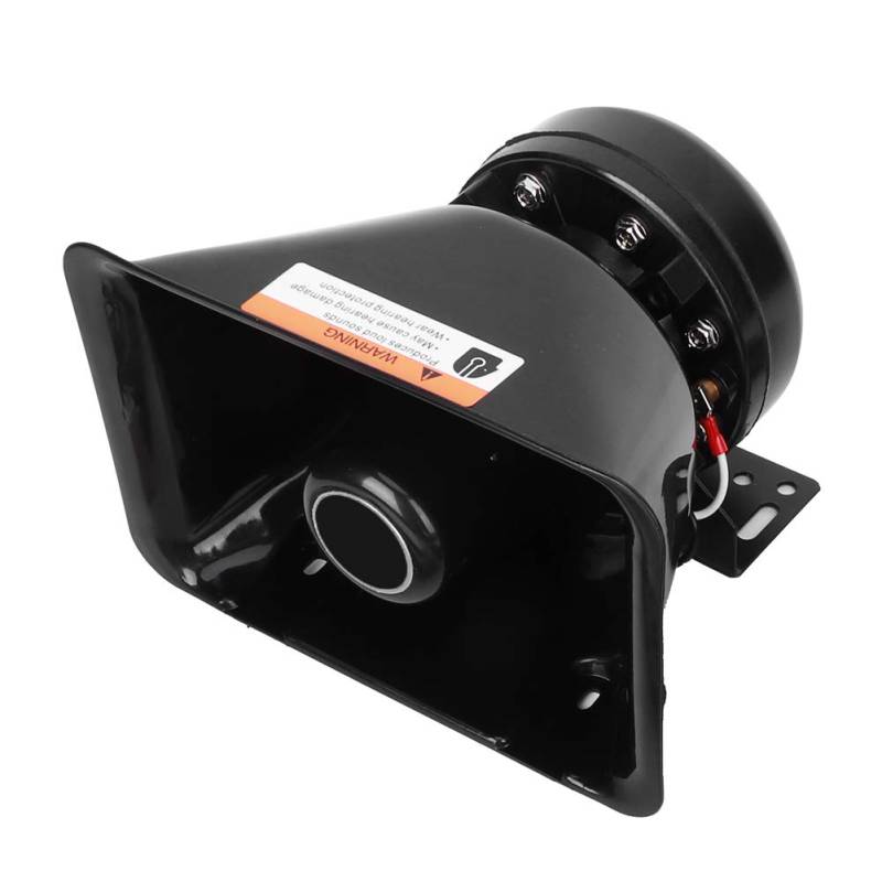 Lauter Auto Warnung Alarm Fire Horn Kit - 9 Sound Megaphonlautsprechersystem 130 DB 200W für Fahrzeuge - Einfache Installation Universal Fit Car Sirene Horn von KIMISS